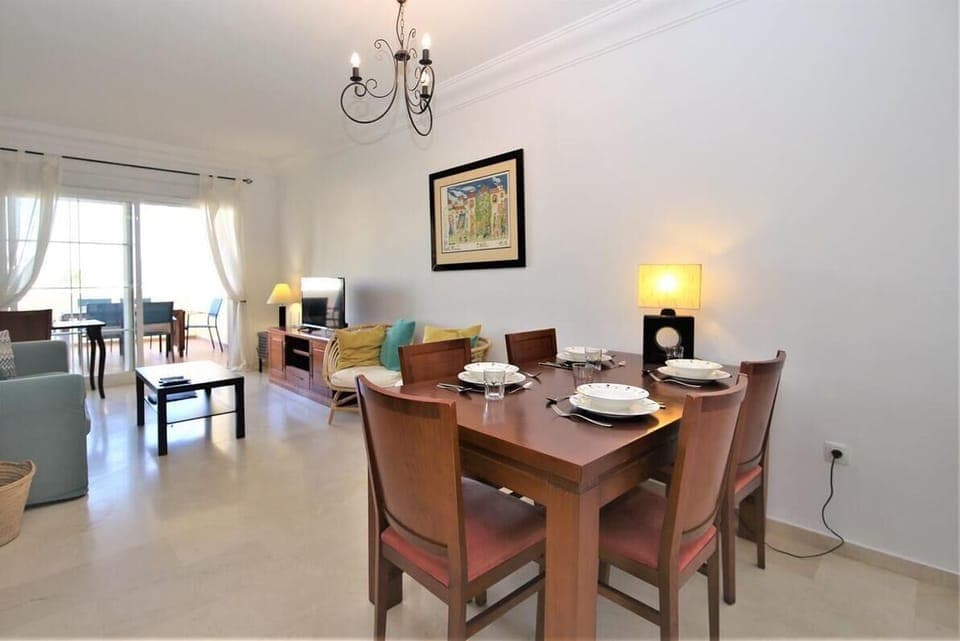 Another view of the dining area for four guests