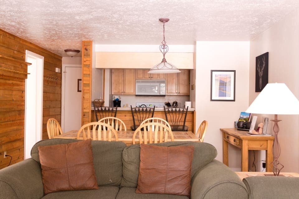 Living room facing the kitchen