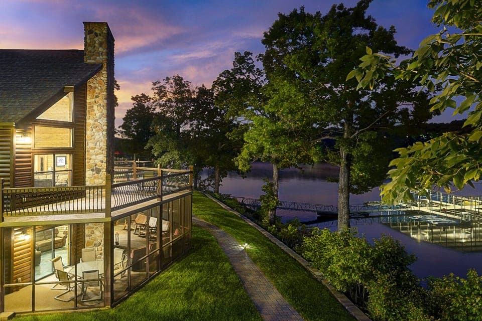 Night time view from the Chalet