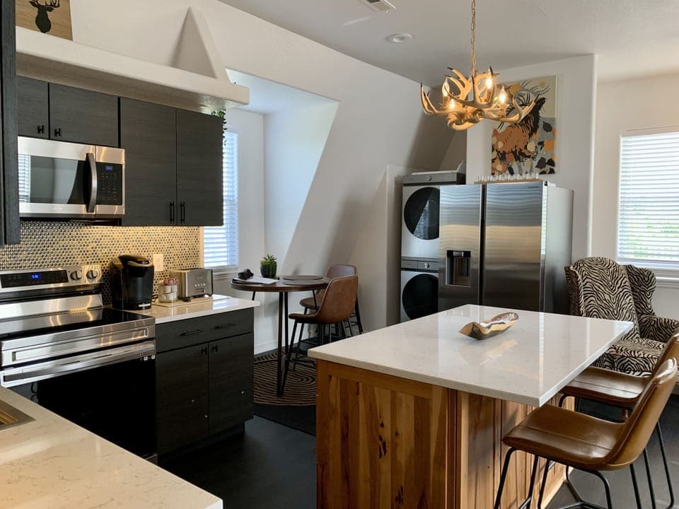 kitchen with new appliances 