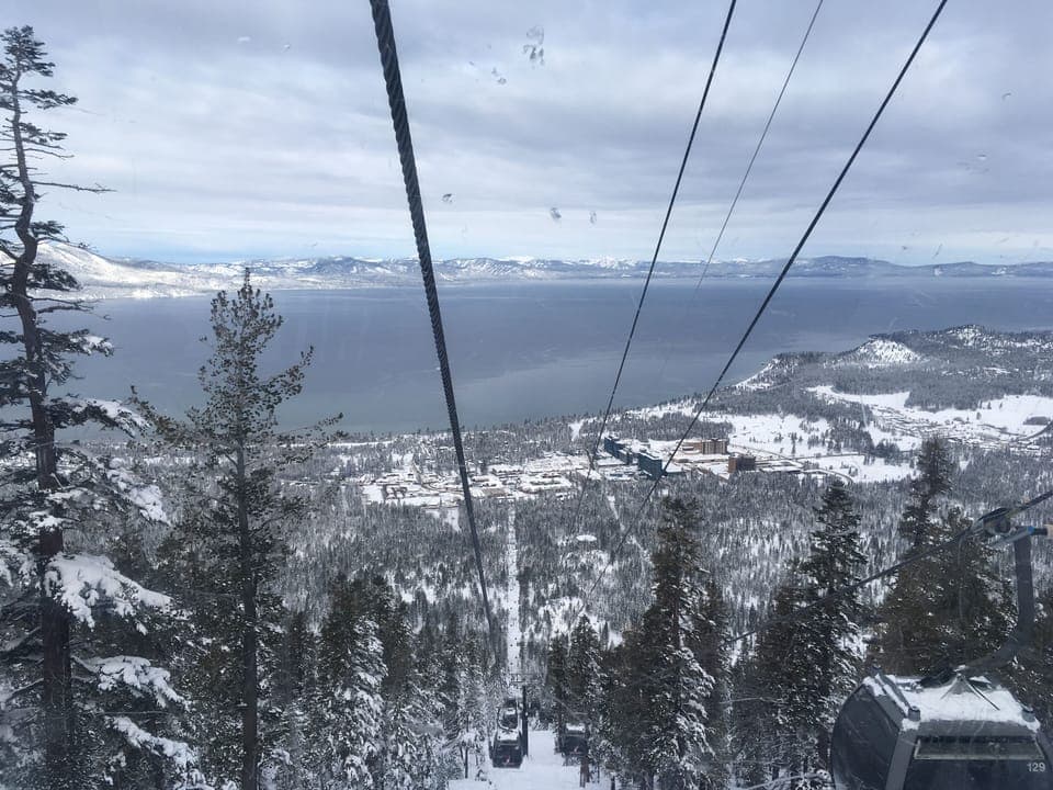 Heavenly Gondola winter time view of lake