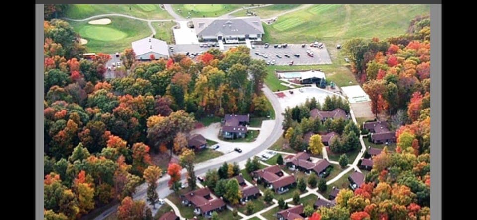 Aerial view of Condos. 
(AV Golf Course at top)