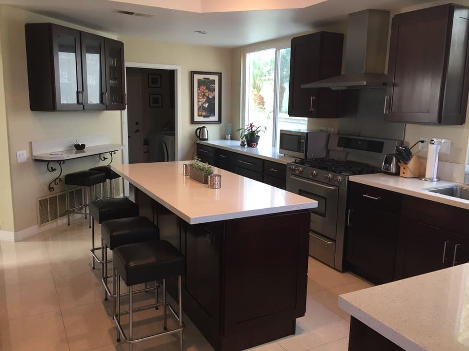 Gourmet Kitchen with stainless steel appliances.