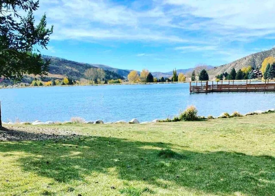 Can fish off the pier or grab a blanket and relax near the lake