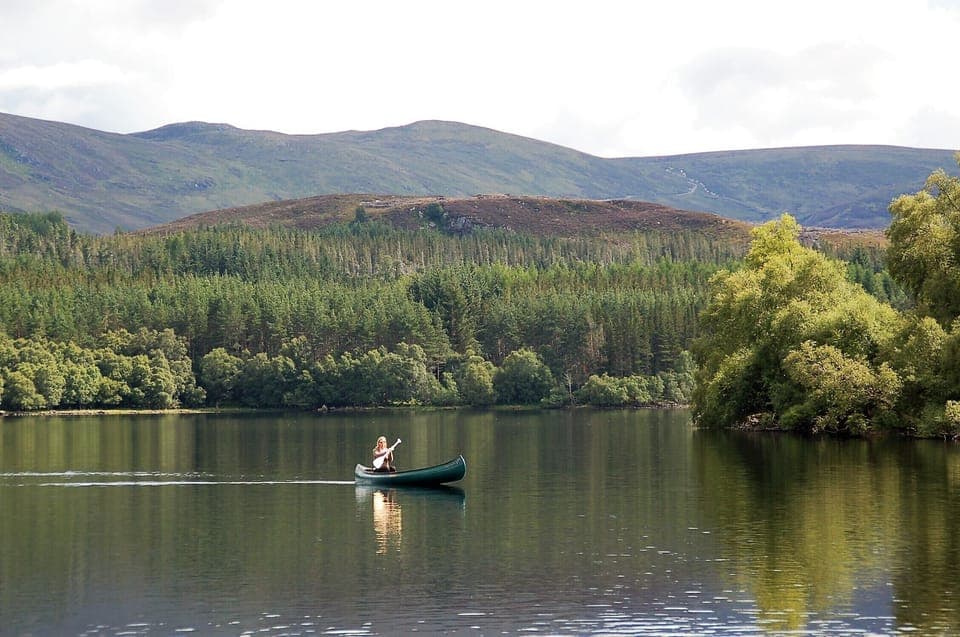 Canoeing on Loch Knockie.