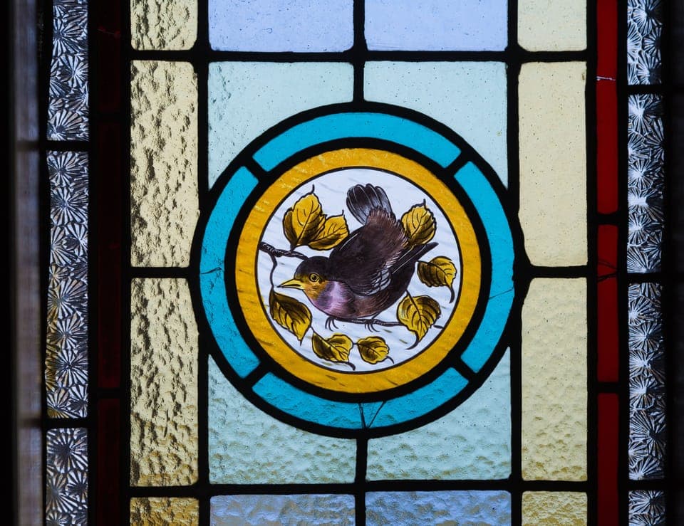 Orchid Room stained glass window