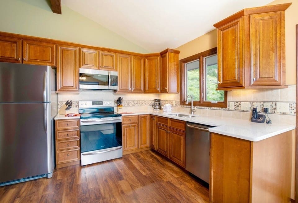 Indoors, Room, Refrigerator, Hardwood, Flooring