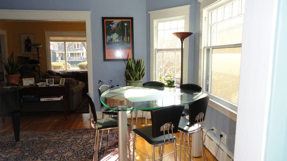 Dinner room also has a grand and upright piano.