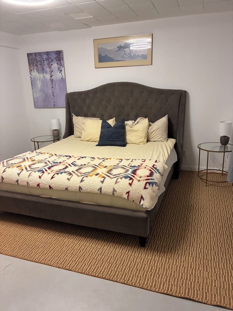 King bed in the one bedroom.