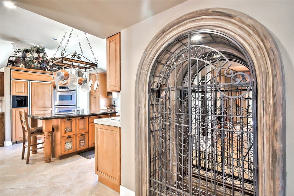 Wine Rack outside of Kitchen