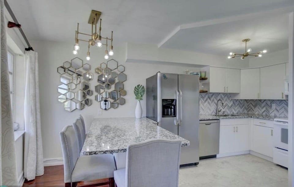 Kitchen and dining area