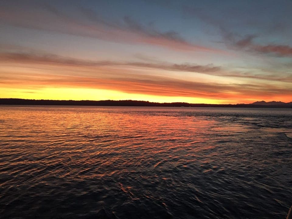 Beautiful sunrise from house
