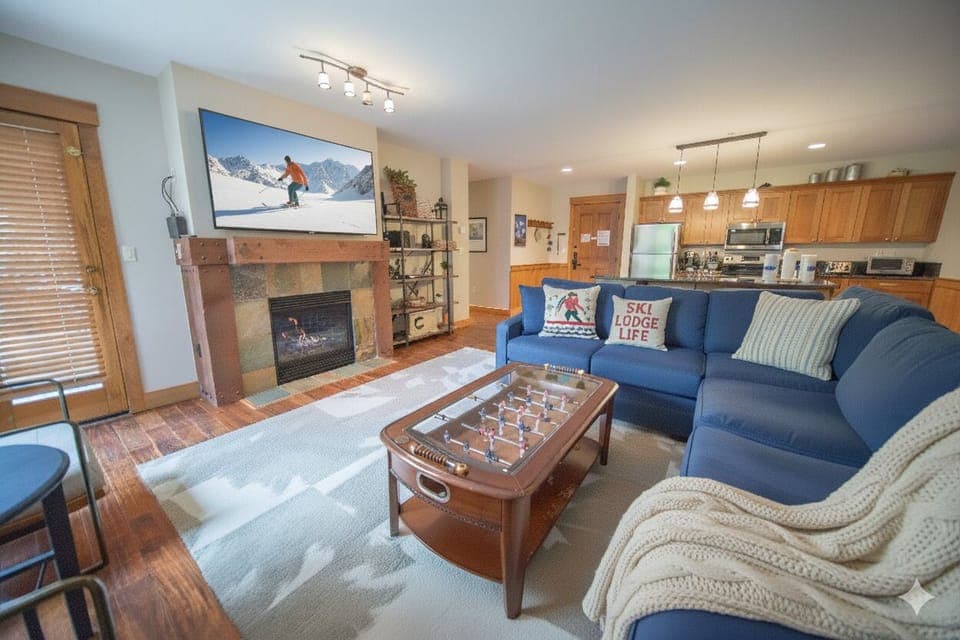 Cozy living room with large sectional