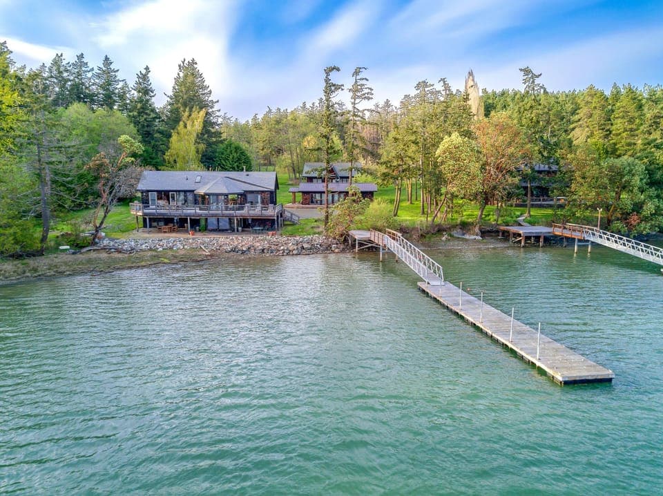 Enjoy this private water view location in Mitchell Bay on San Juan Island. The rental is the upstairs level only. (Dock access only for a personal kayak or SUP due to low tides).