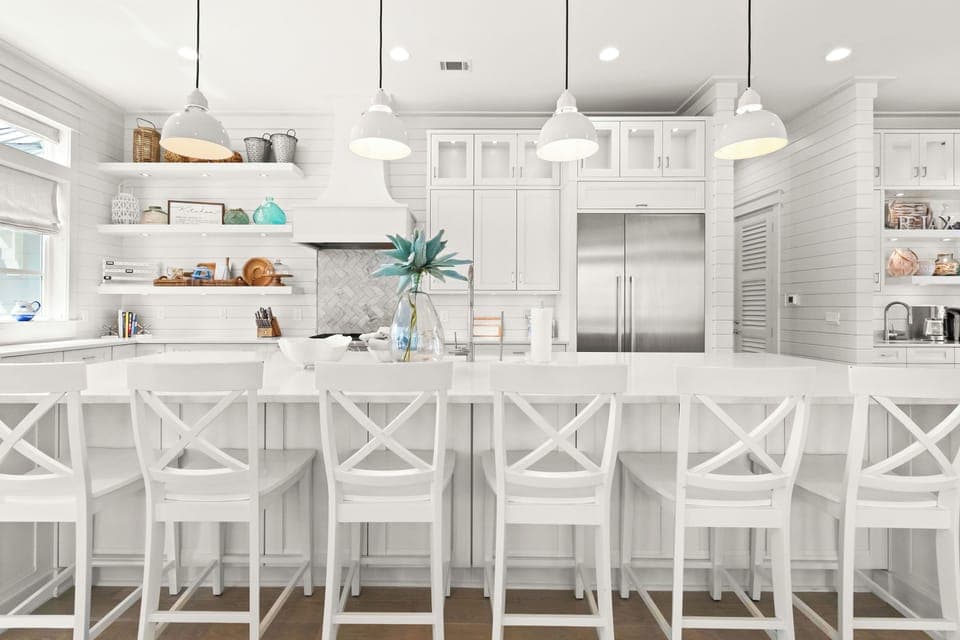 Gourmet kitchen with high-end appliances
