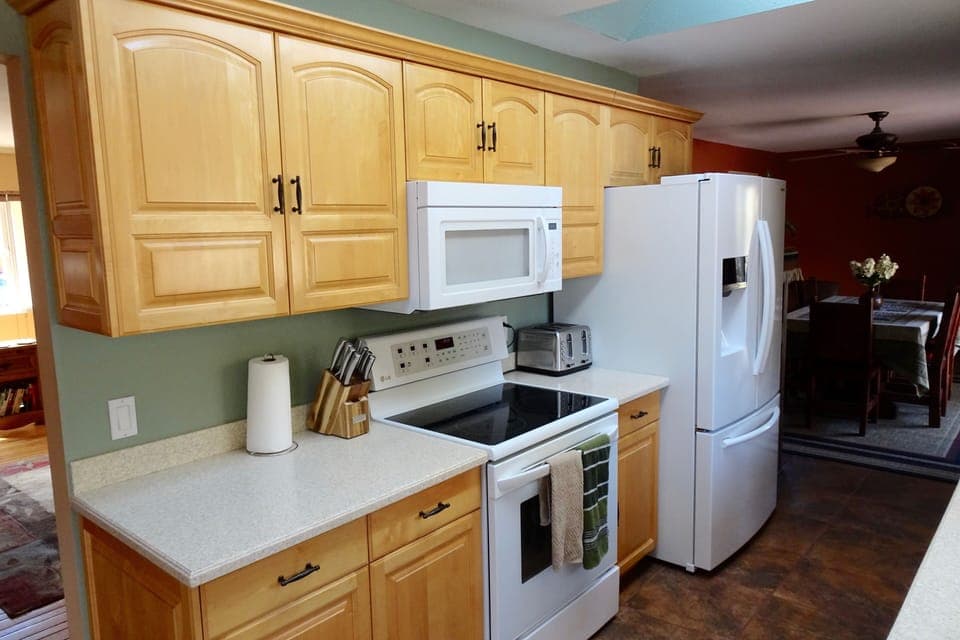 one side of kitchen - fully equipped with all the gadgets you would want 