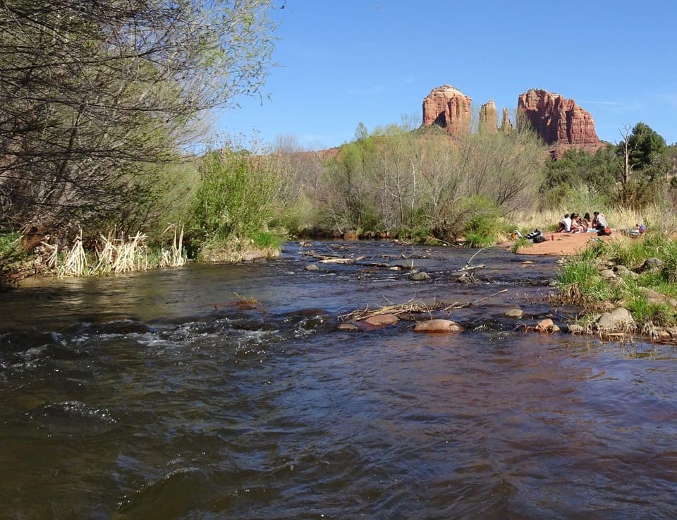 Oak Creek near the Village of Oak Creek. Nice and cool yet warm enough in spring