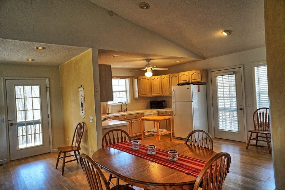 Dining and Kitchen - Dining room looking into kitchen