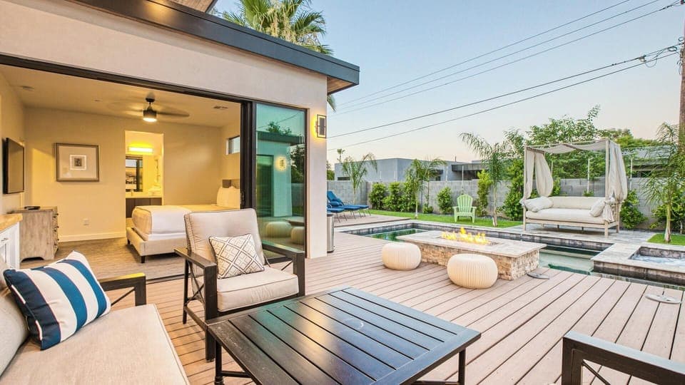 Outdoor seating, pool & peaceful sunsets for the ultimate relaxation.