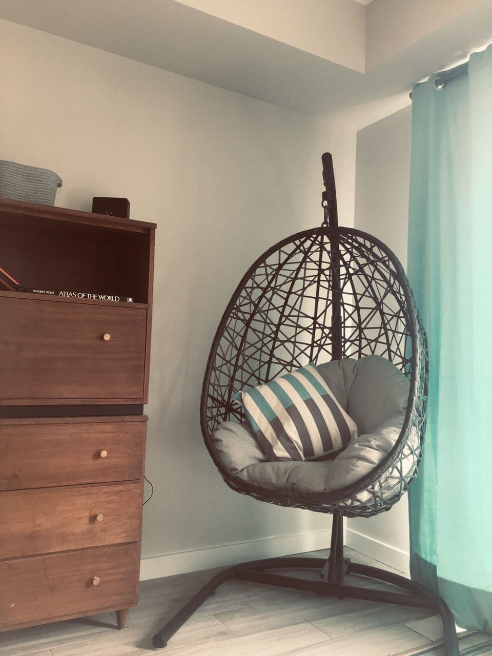 enjoy the swing chair in or outside