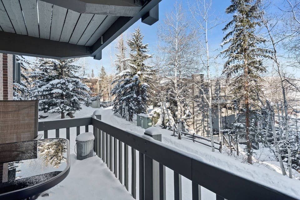 Enjoy the view from this comfortable patio any time of year.