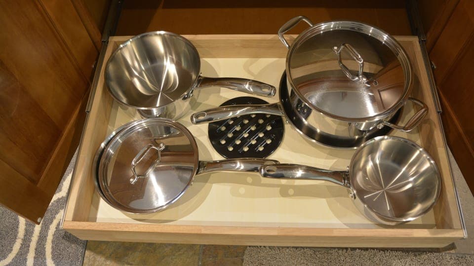 Pans and skillets for cook top provided
