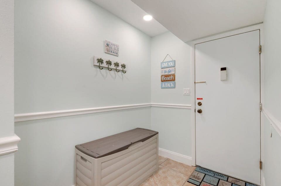 Inside unit foyer
