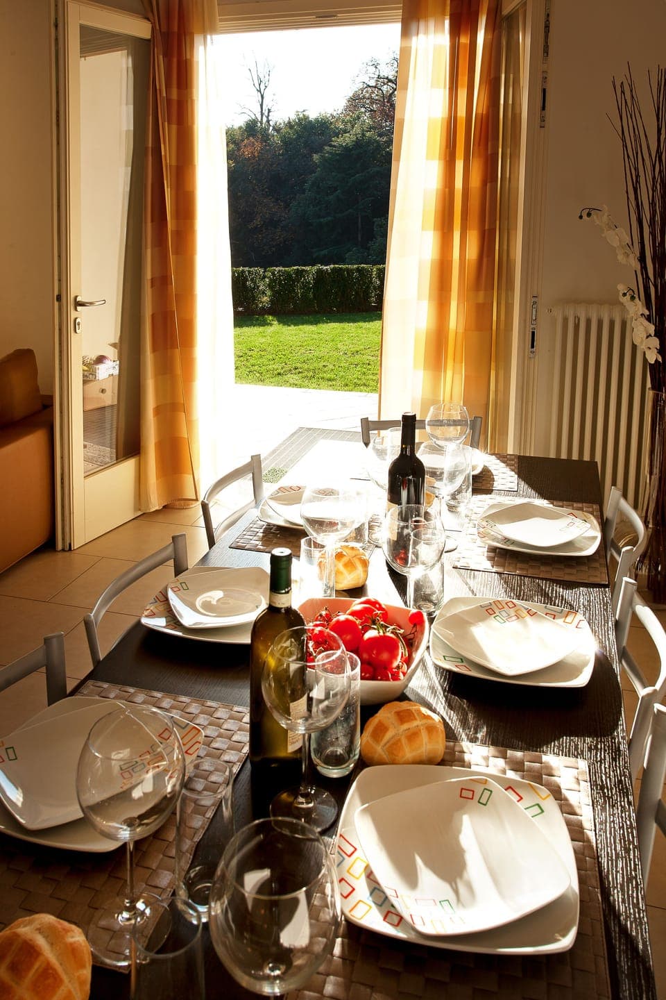 The living area opens onto your private garden 