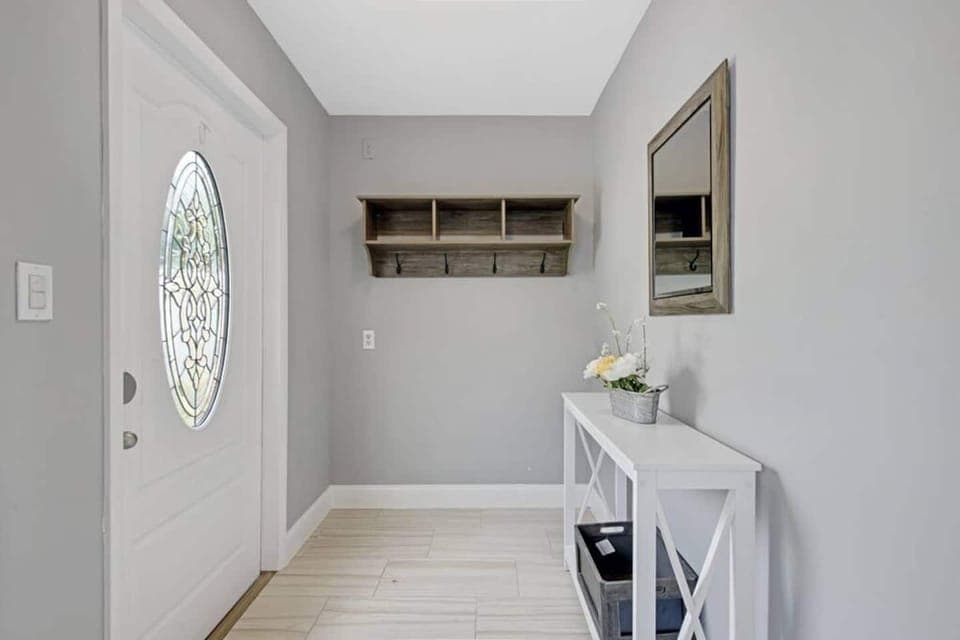 The elegant entrance of the property.