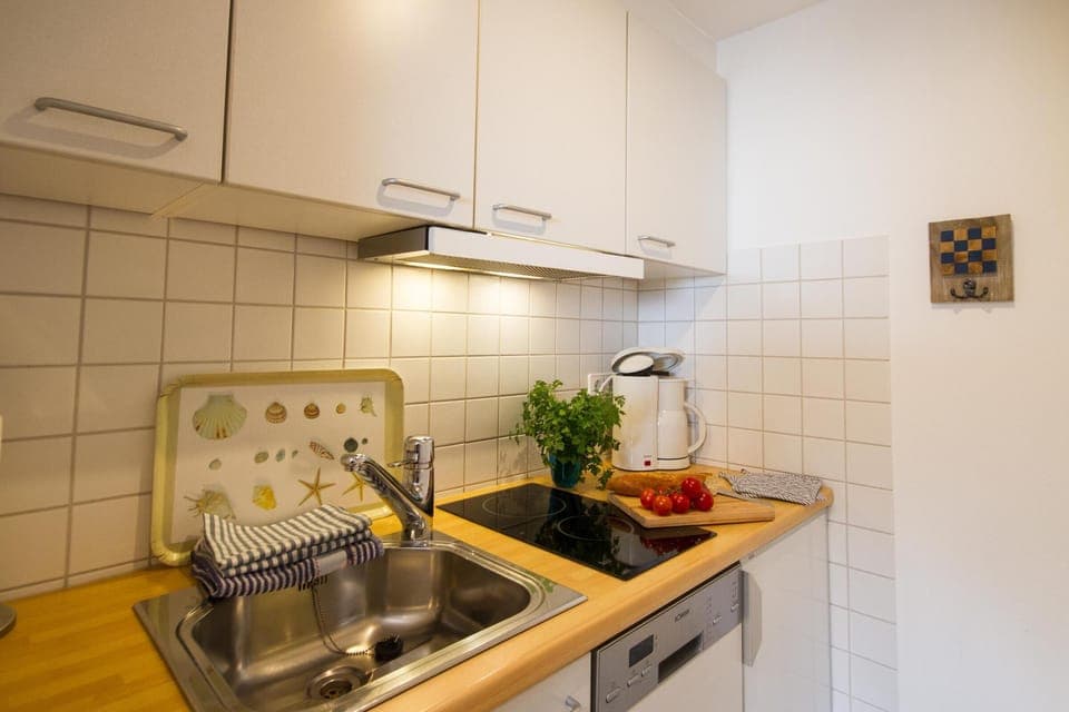 Kitchen in the holiday apartment Jungnamen Sand 14 in Wittduen on the island Amrum