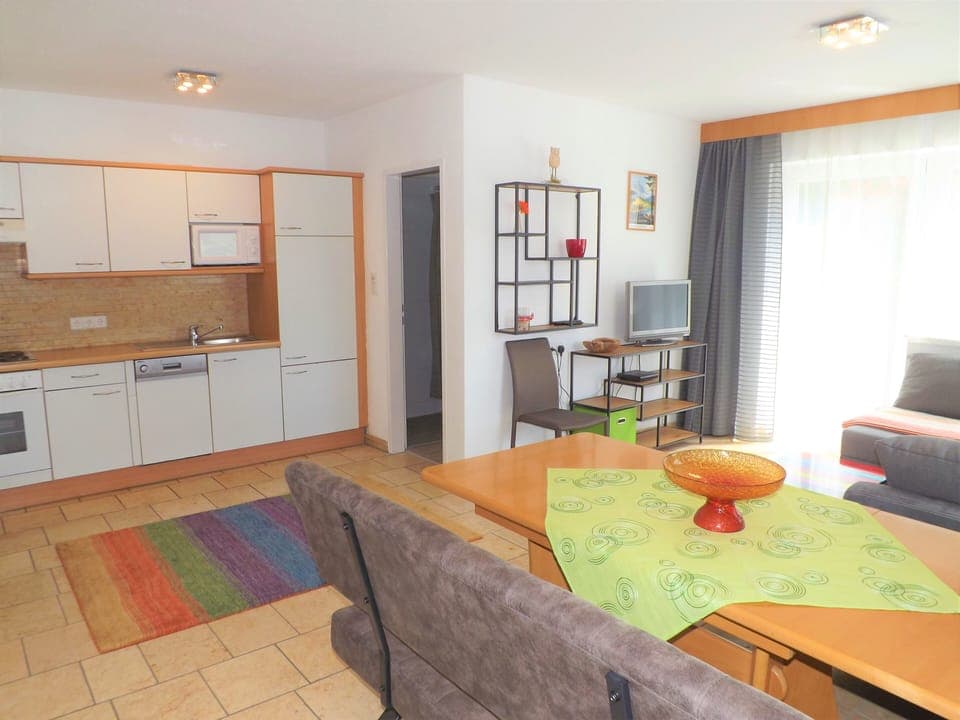 Kitchen and living area