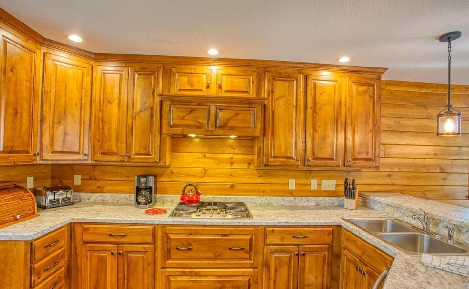 Closeup view of the kitchen