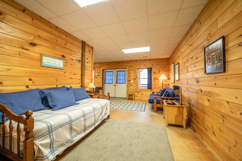 Basement family space with additional sleeping options