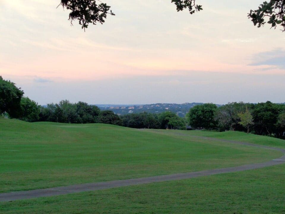 View of 7th green towards lake