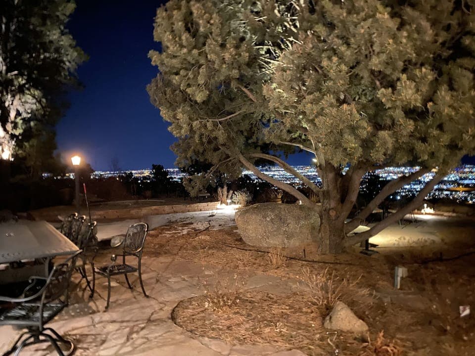 Above the city lights!  Completely undisturbed and private