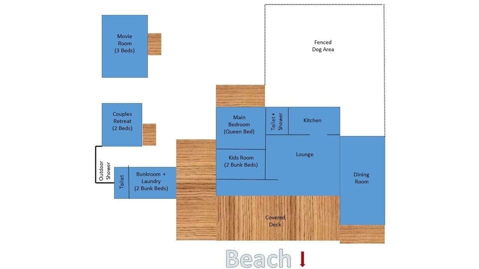 House layout (approx) - doesn't reflect size of section which is large