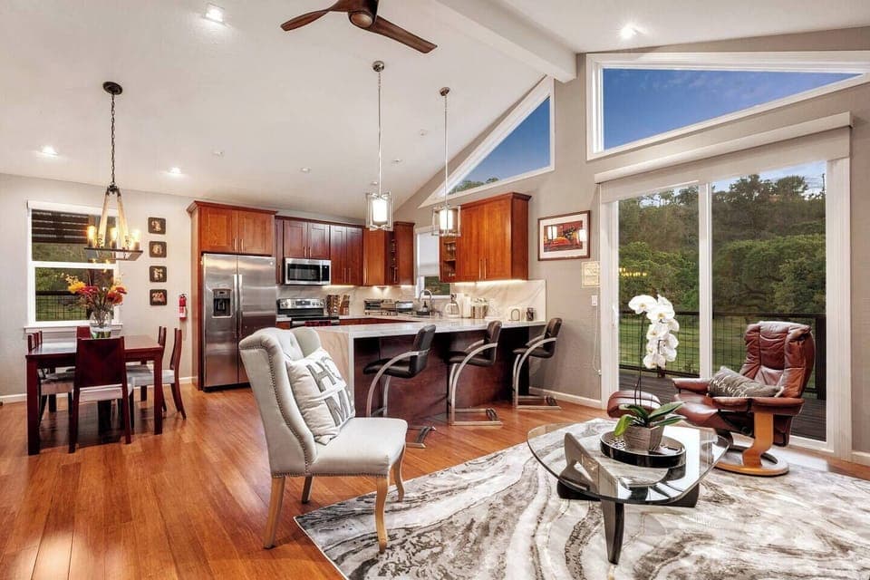 Guest House Open Living and Kitchen