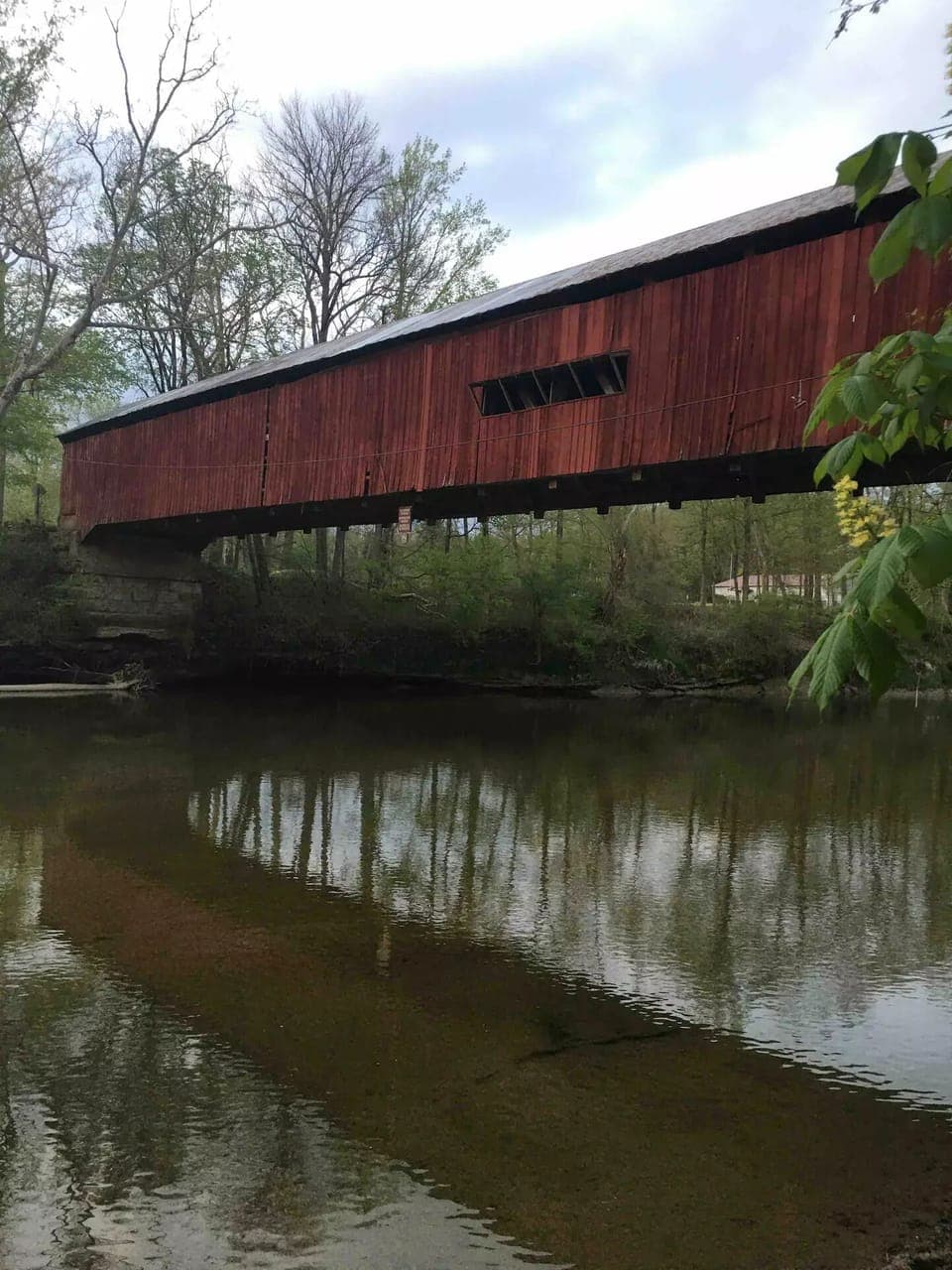 Sugar Creek/CoxFord covered bridge is only a short 5 minute walk down the road. 