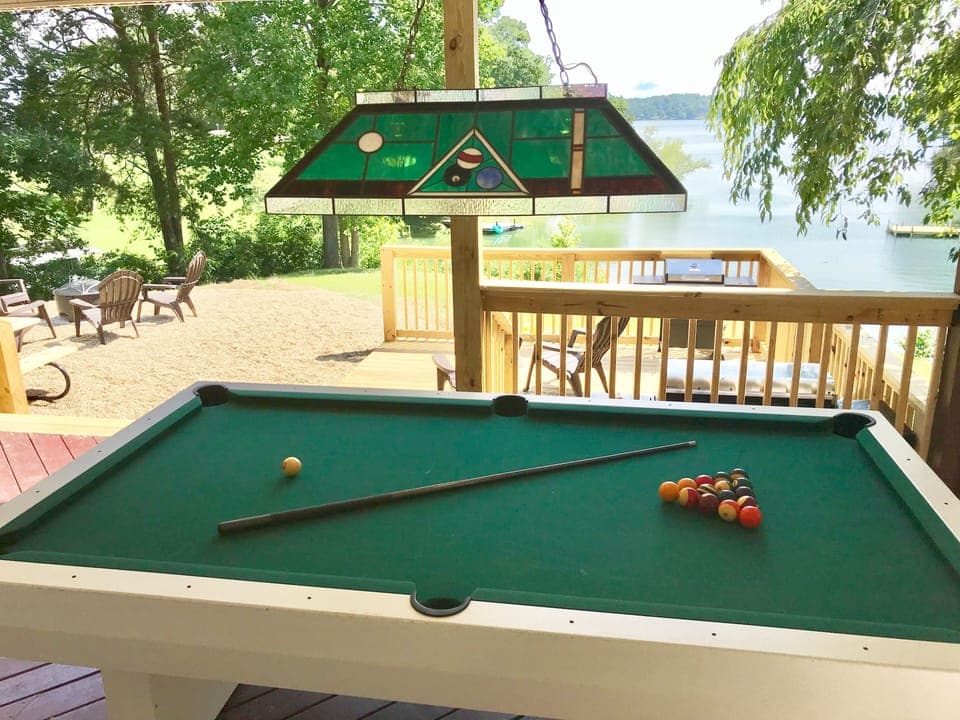 Outdoor covered pool table!  For year round fun! - Taken before updates! 