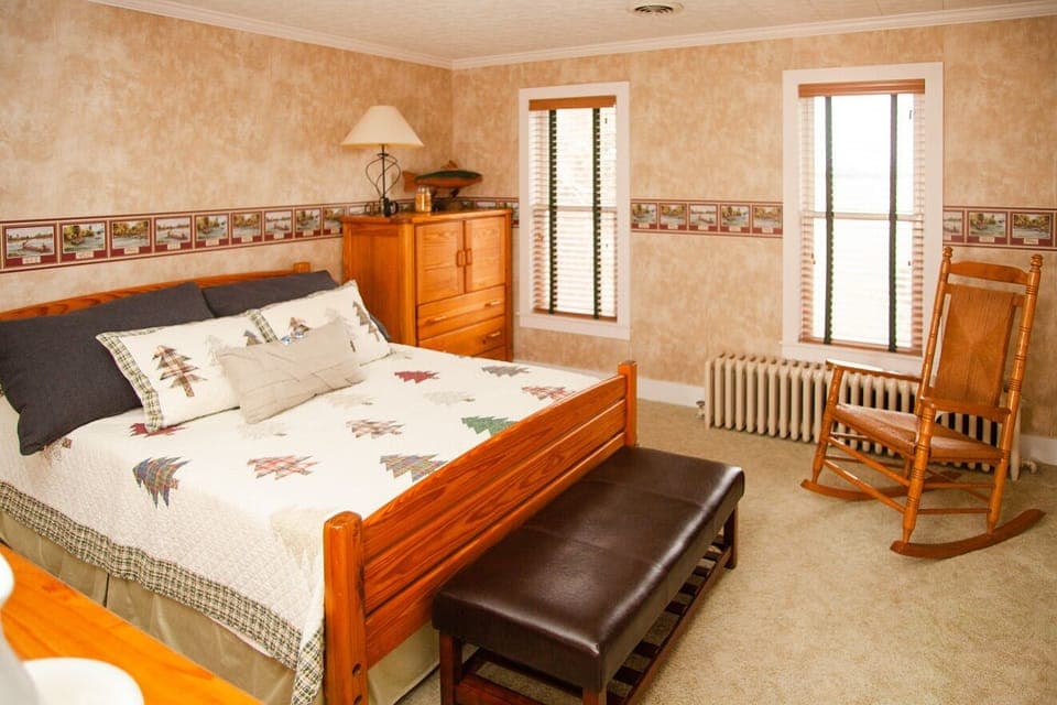 The Queen bedroom has space for an additional air mattress.  Room #9