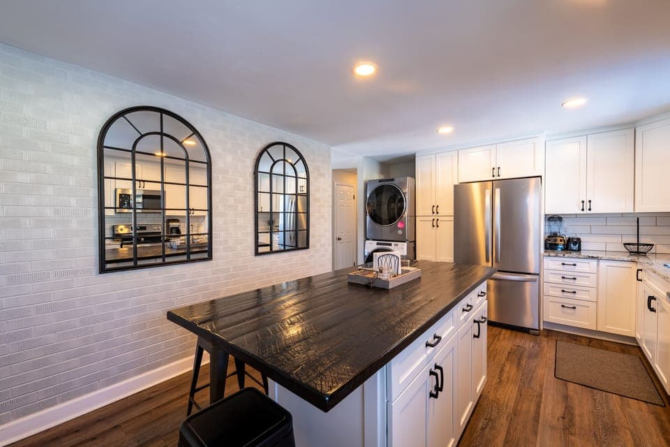 Laundry center in kitchen
