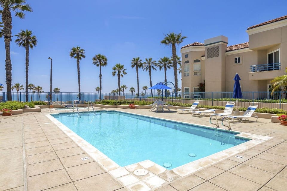 Swim and Watch Sunset - community pool