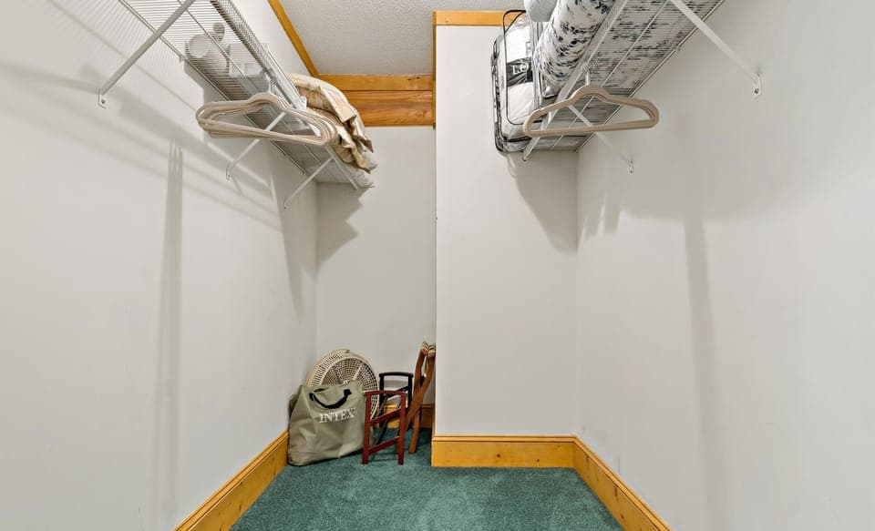 Plenty of closet space in the master bedroom.