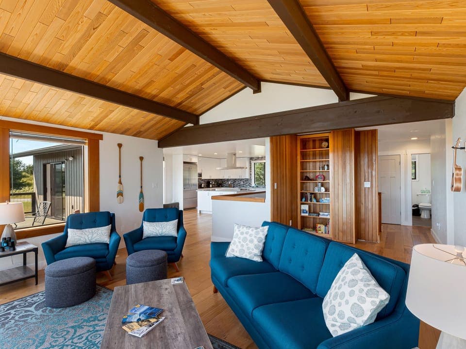 Main living room off of the kitchen