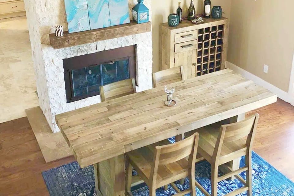 Tasting Den - Indoor Fireplaces are available for use during winter months. 