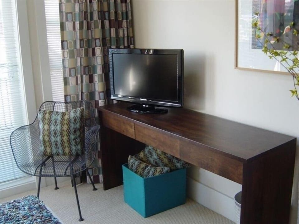 Master bedroom TV and desk