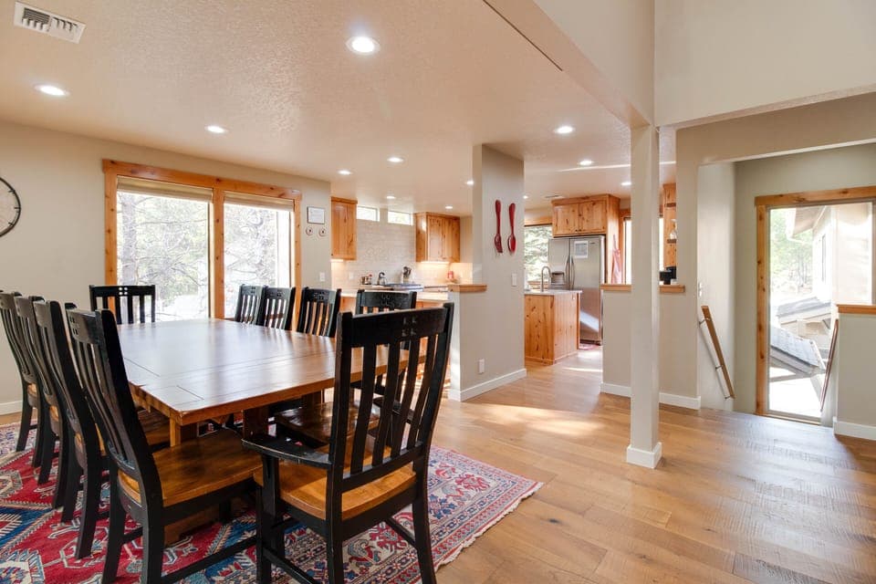 Dining room with view of kitchen