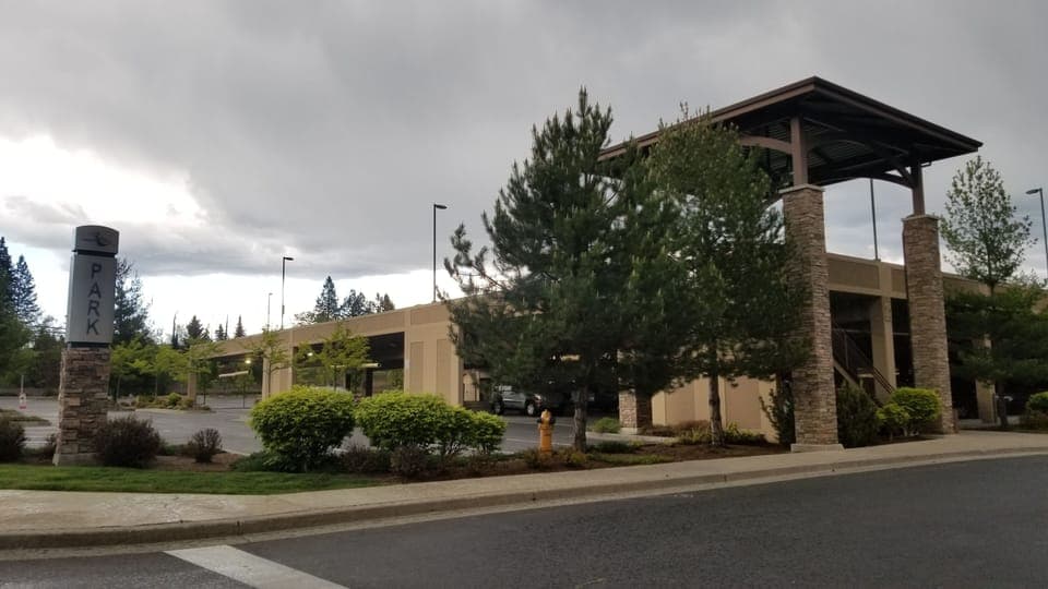 Covered parking for easy access to lobby.