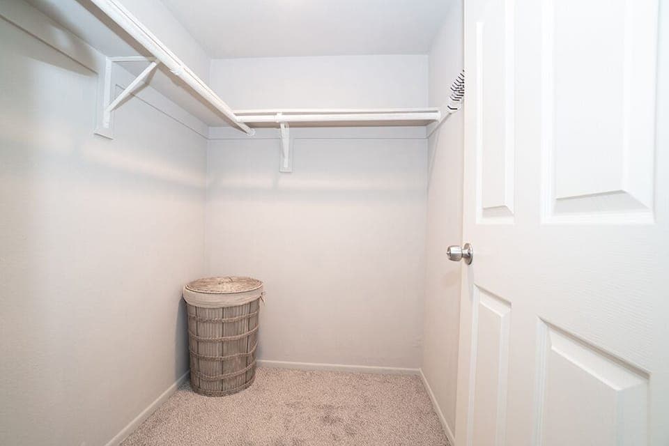 Master bedroom walk in closet