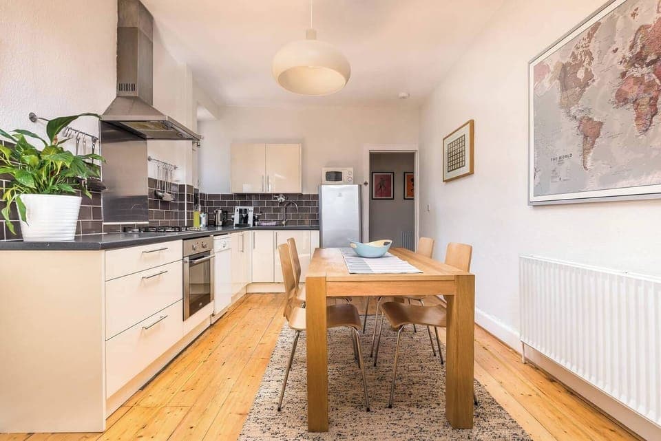 Comfortable Dining area, fits six.